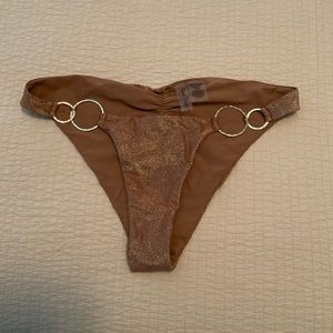 Beach Bunny Nadia Glitter Nude Full Coverage Bottom Large